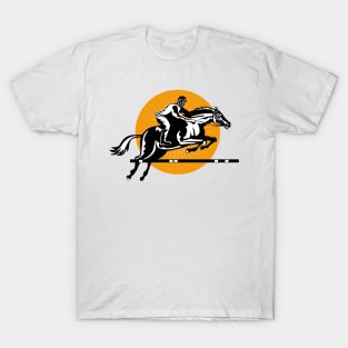 Equestrian Show Jumping Retro T-Shirt